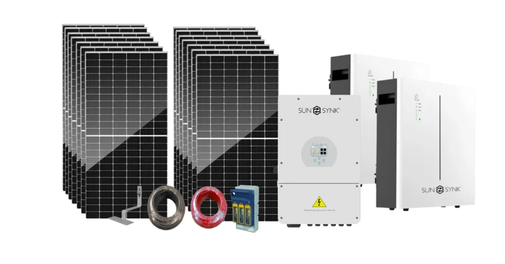 Sunsynk 8kW 2 x 5kWh Batteries Solar PV Kit